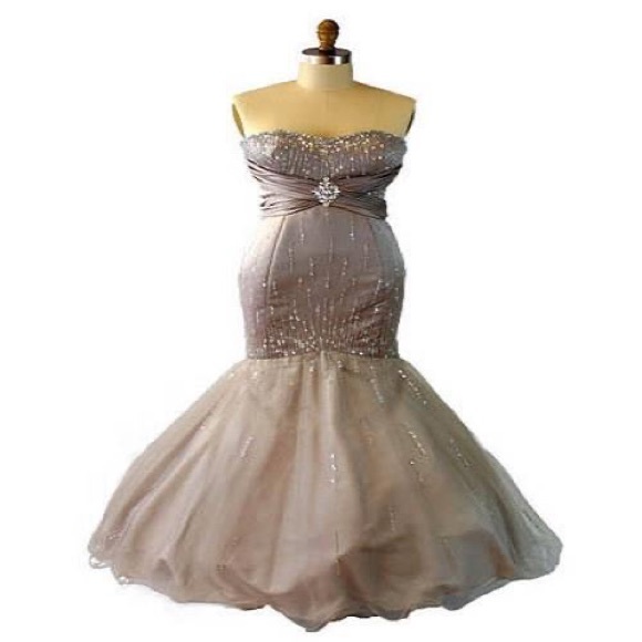 New Silver Evening Dress